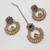 Purple color necklace set with earrings and maang tikka     agate stone, antique gold plating