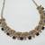 Purple color necklace set with earrings and maang tikka     agate stone, antique gold plating