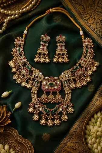 Rajagopura Grandeur Temple Necklace