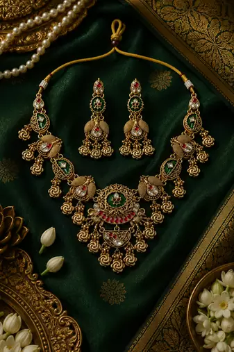 Padmavritta Imperial Temple Necklace