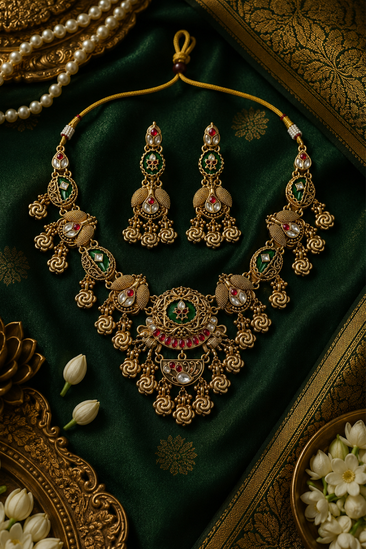 Padmavritta Imperial Temple Necklace