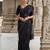Black pure matka silk floral butti embroidery silk saree