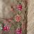 Brown matka silk saree with heavy floral embroidery border with running blouse