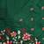 Green matka silk saree with heavy floral embroidery border with running blouse