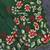 Green matka silk saree with heavy floral embroidery border with running blouse