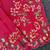 Red matka silk saree with heavy floral embroidery border with running blouse