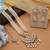 White color long kundan necklace set