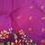 Rani pink matka silk blend saree with heavy floral embroidery border with running blouse
