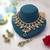Green color kundan necklace set