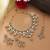 Pista green color kundan necklace set