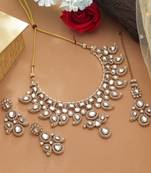 White color kundan necklace set