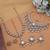 White color kundan necklace set