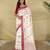 Red color machine woven multi thread work tussar silk saree