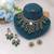 Green color kundan necklace set