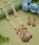 Rani & green color rajputi jewellery rani haar