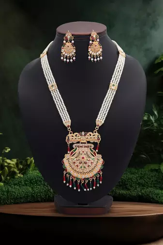 Multi color rajputi jewellery rani haar