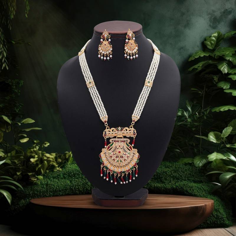 Multi color rajputi jewellery rani haar