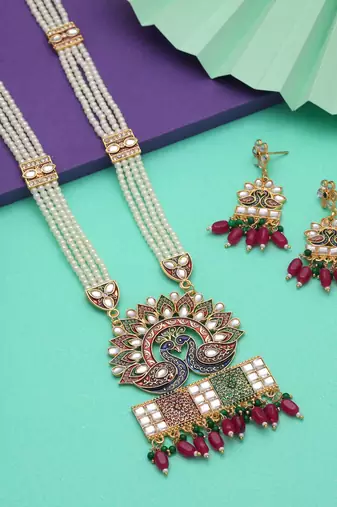 Multi color rajputi jewellery rani haar