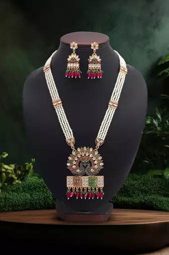Multi color rajputi jewellery rani haar
