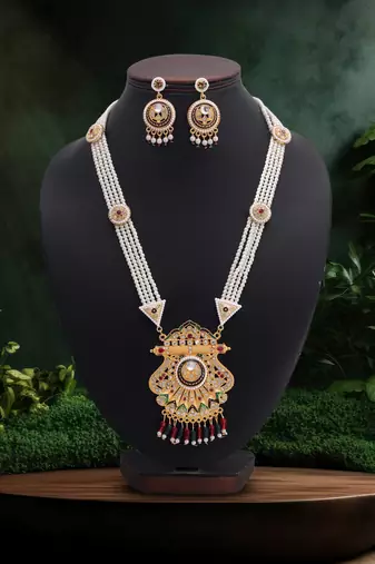 Multi color rajputi jewellery rani haar