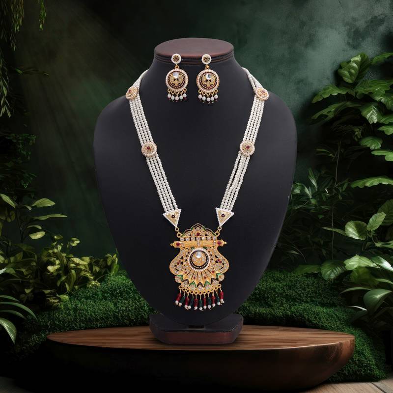 Multi color rajputi jewellery rani haar