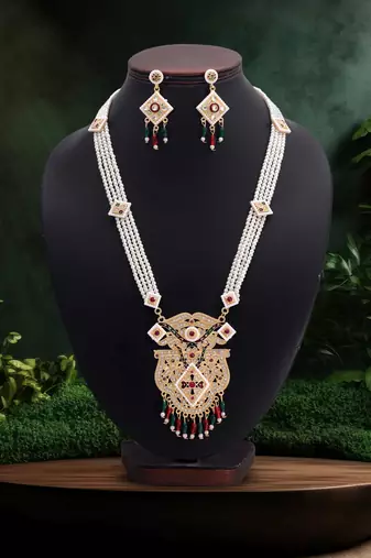 Multi color rajputi jewellery rani haar