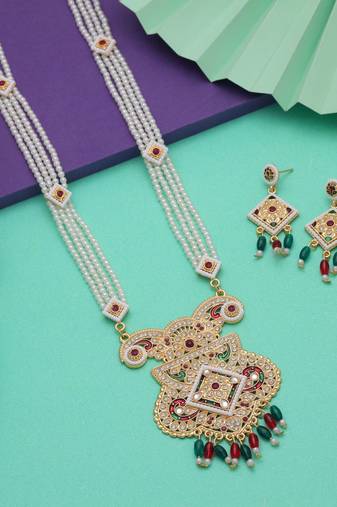 Multi color rajputi jewellery rani haar