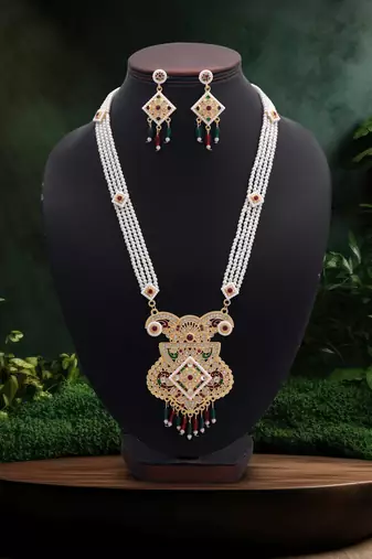 Multi color rajputi jewellery rani haar