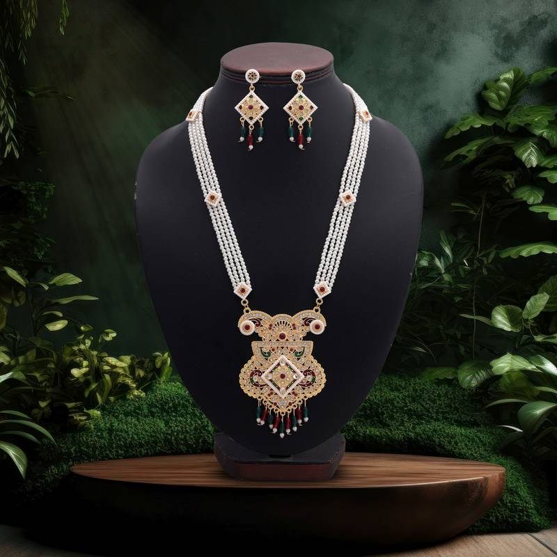 Multi color rajputi jewellery rani haar