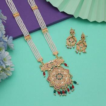 Multi color rajputi jewellery rani haar 1