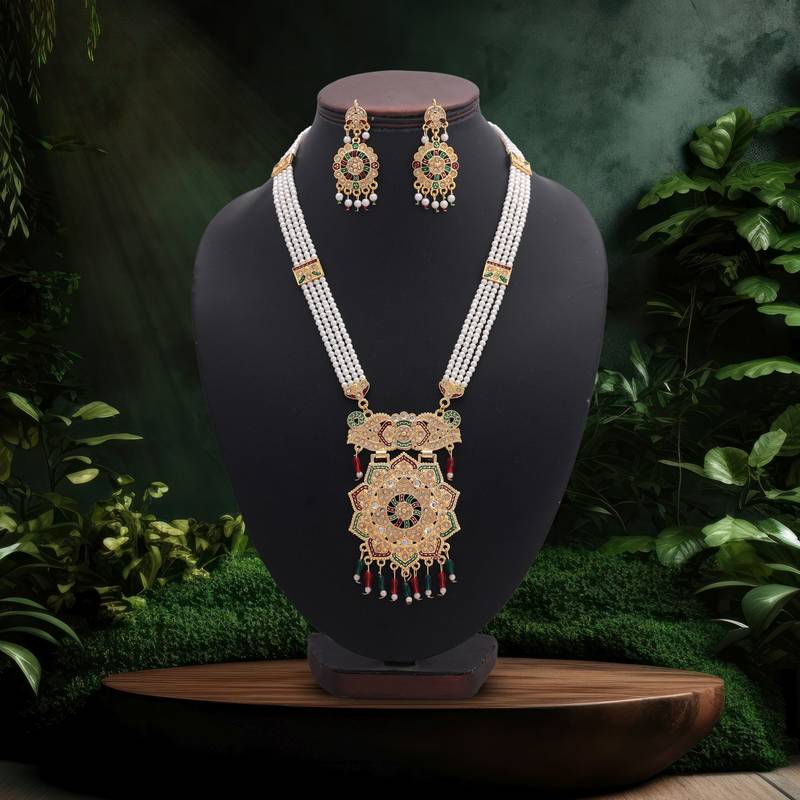 Multi color rajputi jewellery rani haar