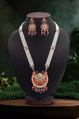 Multi color rajputi jewellery rani haar