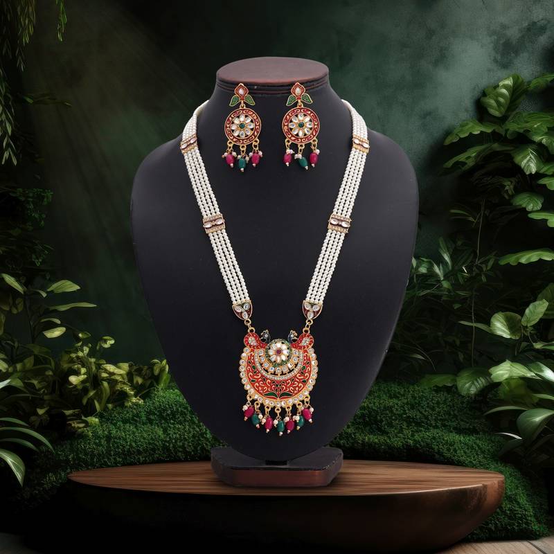 Multi color rajputi jewellery rani haar