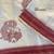 Red tussar silk multi thread peacock motifs saree