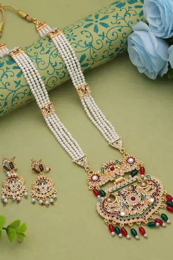 Multi color rajputi jewellery rani haar