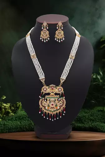 Multi color rajputi jewellery rani haar
