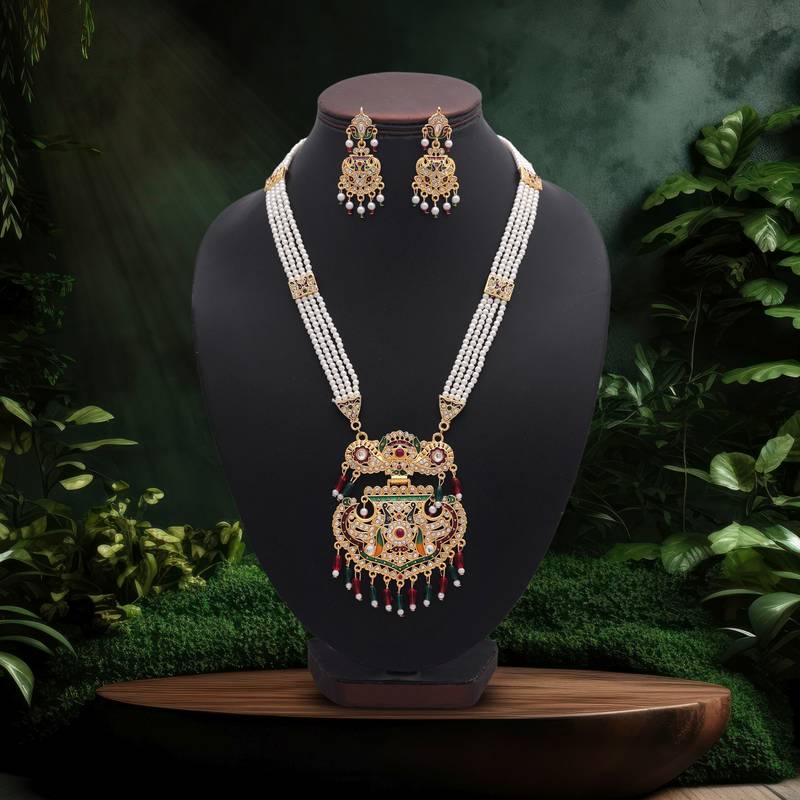 Multi color rajputi jewellery rani haar