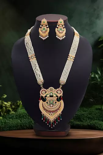 Multi color rajputi jewellery rani haar