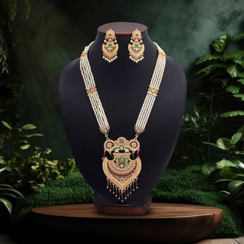 Multi color rajputi jewellery rani haar