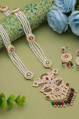 Multi color rajputi jewellery rani haar