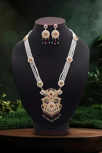 Multi color rajputi jewellery rani haar