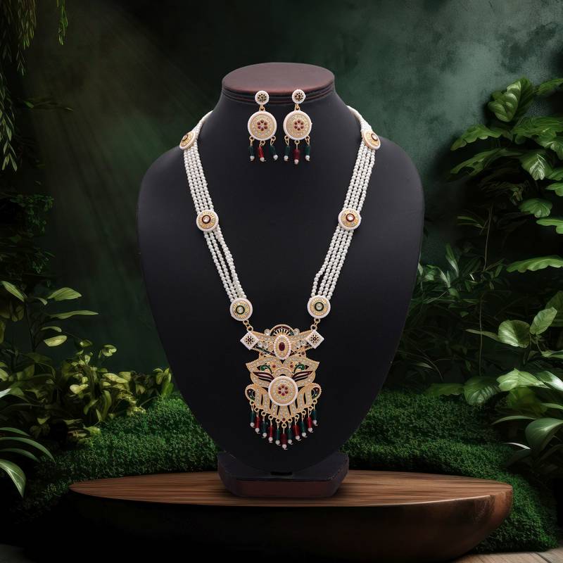 Multi color rajputi jewellery rani haar
