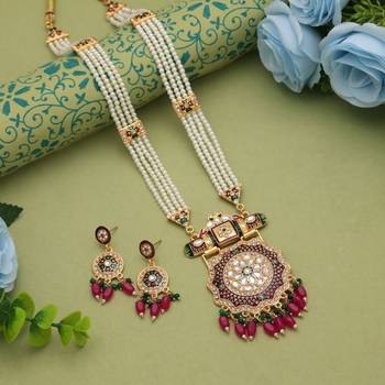 Multi color rajputi jewellery rani haar 1