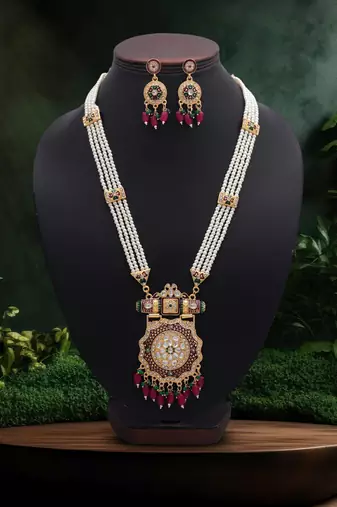 Multi color rajputi jewellery rani haar