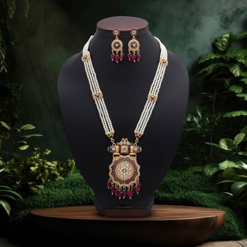 Multi color rajputi jewellery rani haar