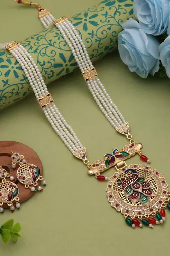 Multi color rajputi jewellery rani haar