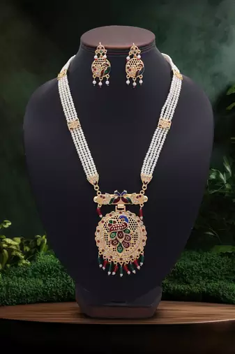 Multi color rajputi jewellery rani haar