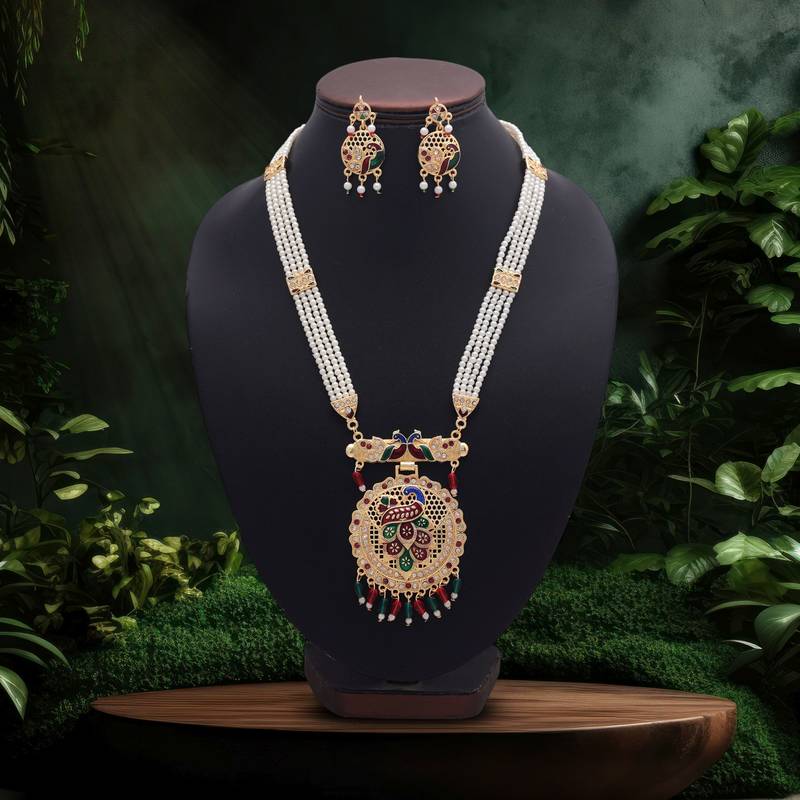 Multi color rajputi jewellery rani haar