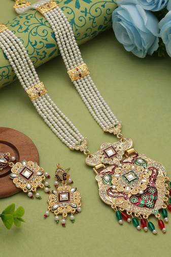 Multi color rajputi jewellery rani haar