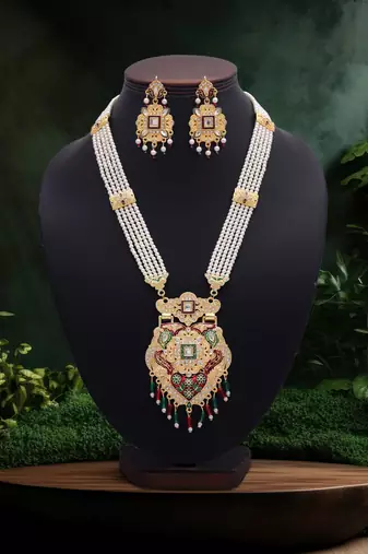 Multi color rajputi jewellery rani haar